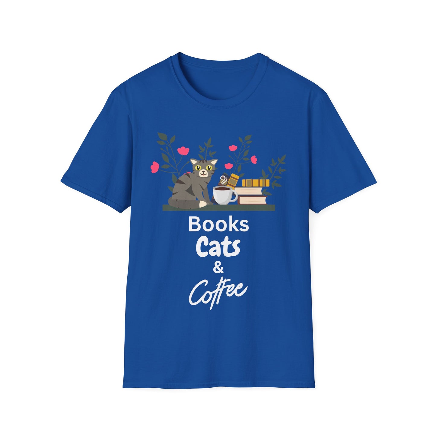 Books Cats & Coffee T-Shirt