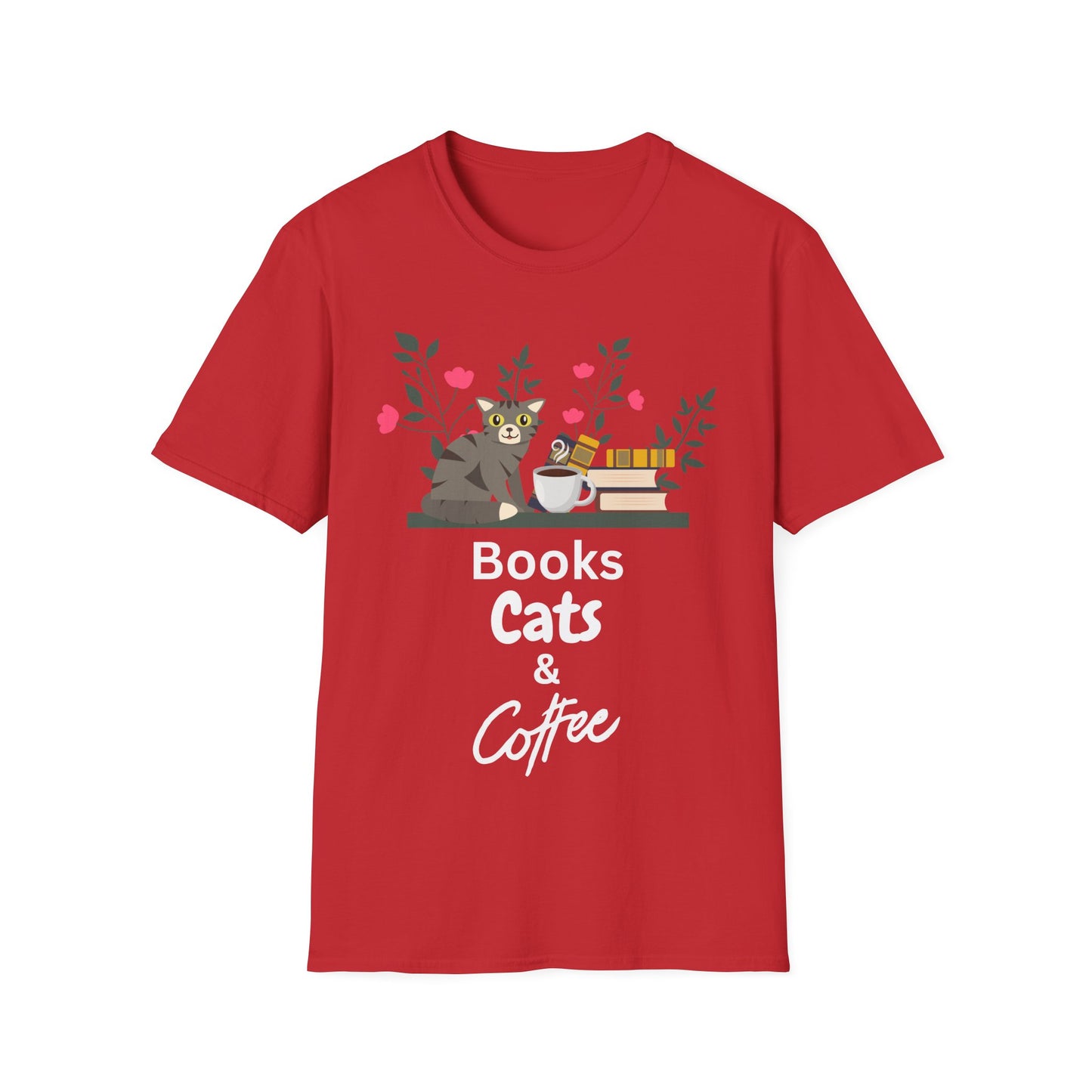 Books Cats & Coffee T-Shirt