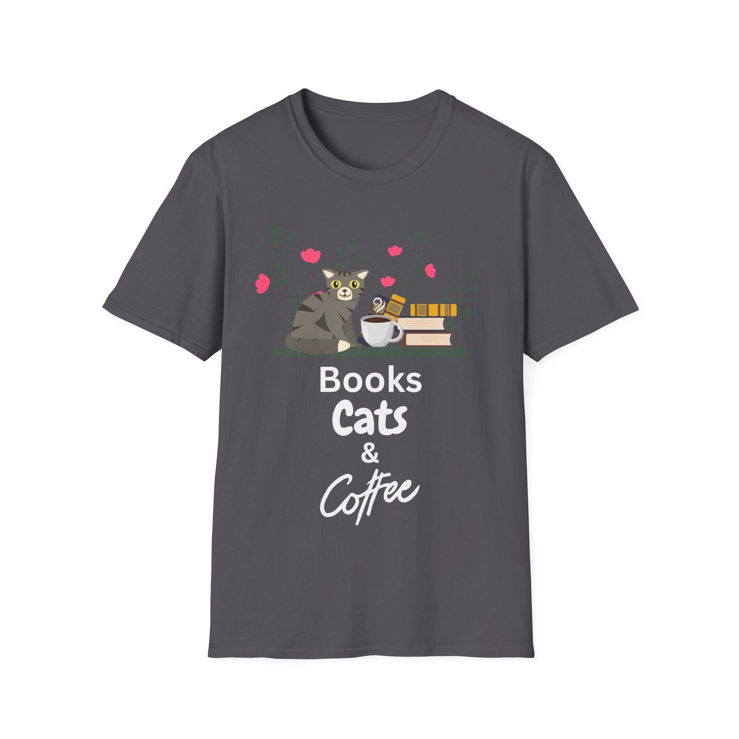 Books Cats & Coffee T-Shirt